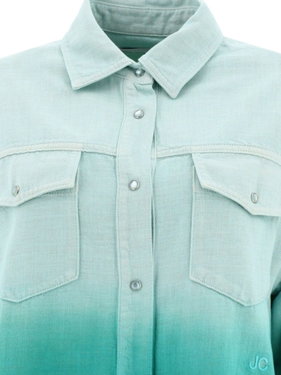 Shop Jacob Cohen Shaded Cotton Lurex Overshirt