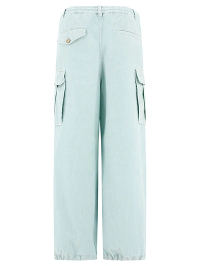 Shop Marni Cargo Trousers With Drape Detail