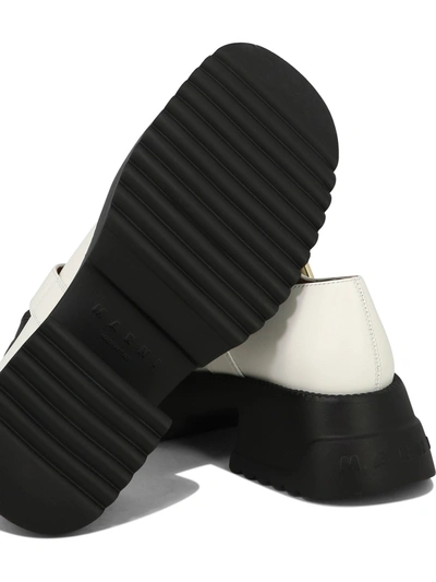 Marni 20mm Mary Jane Leather Shoes In Lily White