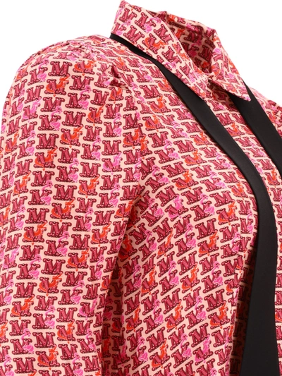 Shop Max Mara "mino" Printed Silk Twill Shirt