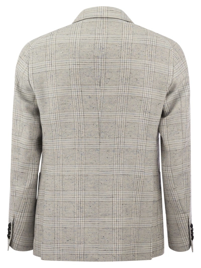 Shop Tagliatore Jacket With Tartan Pattern