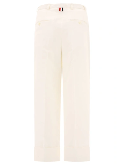 Shop Thom Browne Trousers In Organic Cotton