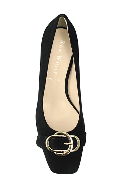 Shop Ron White Lailyn Weatherproof Square Toe Pump In Onyx