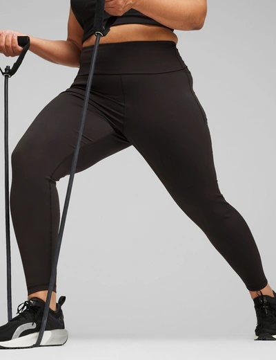 Shop Puma Fit High Waisted Tights In Black