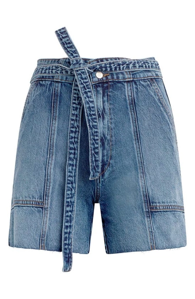 Shop Hudson Jeans Tie Waist Denim Shorts In Golden Clean