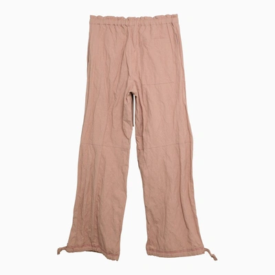 Shop Acne Studios Antique Pink Cotton Wide Trousers Women