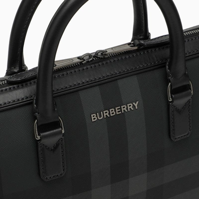 Shop Burberry Ainsworth Slim Charcoal Grey Briefcase Men In Gray