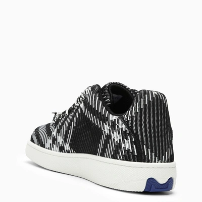 Shop Burberry Black/white Check Pattern Box Sneaker Men