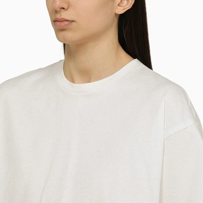 Shop Burberry White Oversize Cotton T-shirt Women