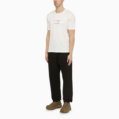 Shop C.p. Company White T-shirt With Facilitees Logo Men