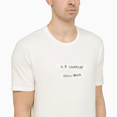 Shop C.p. Company White T-shirt With Facilitees Logo Men