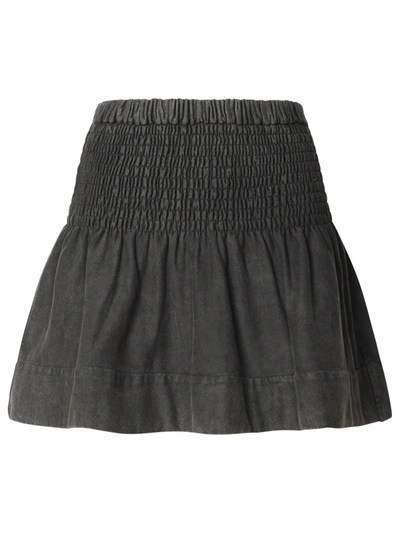 Shop Isabel Marant Étoile Isabel Marant Etoile Woman Isabel Marant Etoile 'pacifica' Grey Cotton Skirt In Black