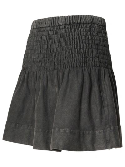 Shop Isabel Marant Étoile Isabel Marant Etoile Woman Isabel Marant Etoile 'pacifica' Grey Cotton Skirt In Black