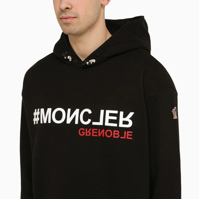 Shop Moncler Grenoble Black Cotton Sweatshirt With Logo Men