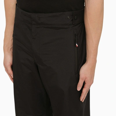 Shop Moncler Grenoble Black Trousers In Technical Fabric Men
