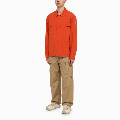 Shop Moncler Grenoble Nax Red Shirt Jacket Men