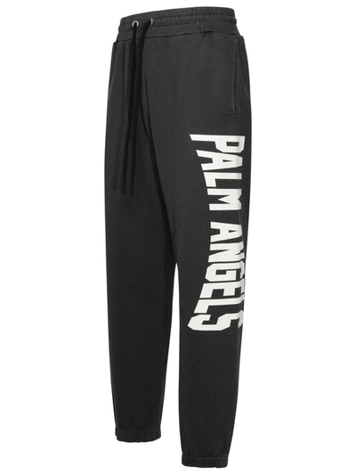 Shop Palm Angels Man  'pa City' Delavé Grey Cotton Sports Pants In Gray