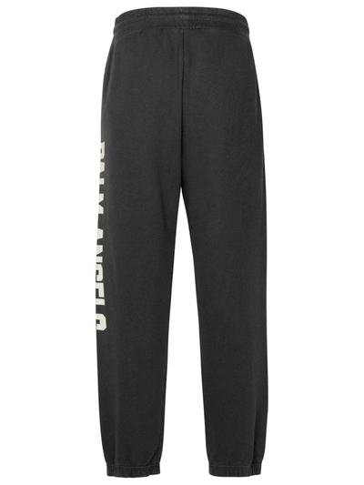 Shop Palm Angels Man  'pa City' Delavé Grey Cotton Sports Pants In Gray