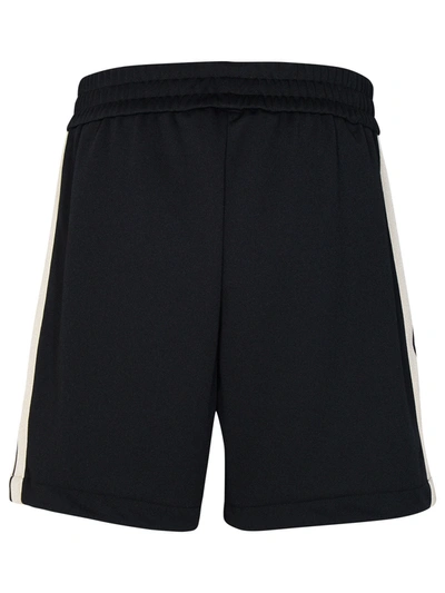 Shop Palm Angels Man  Black Polyester Track Bermuda Shorts