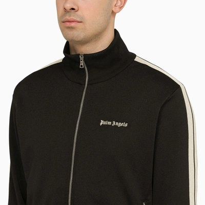 Shop Palm Angels Sporty Sweatshirt Black With Zip Men