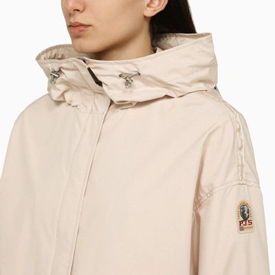 Shop Parajumpers Hailee Ecru Nylon Jacket Women In Cream