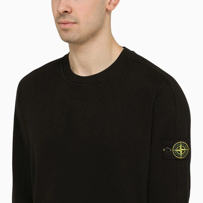 Shop Stone Island Black Sweatshirt With Logo Men