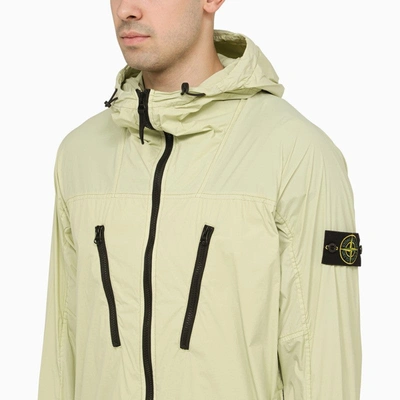Shop Stone Island Packable Jacket With Lavender Logo Men In Blue
