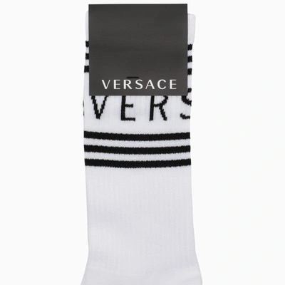 Shop Versace White Sports Socks Men