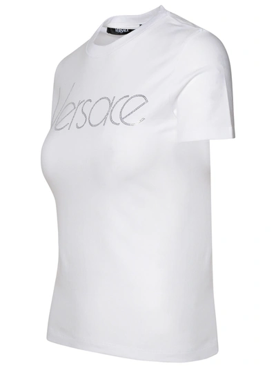 Shop Versace Woman  White Cotton T-shirt