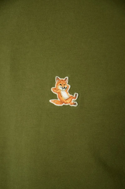 Shop Maison Kitsuné Maison Kitsune' T-shirts And Polos In Military Green