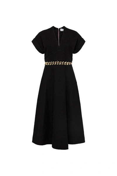 Shop Rebecca Vallance Carine Midi Dress Black