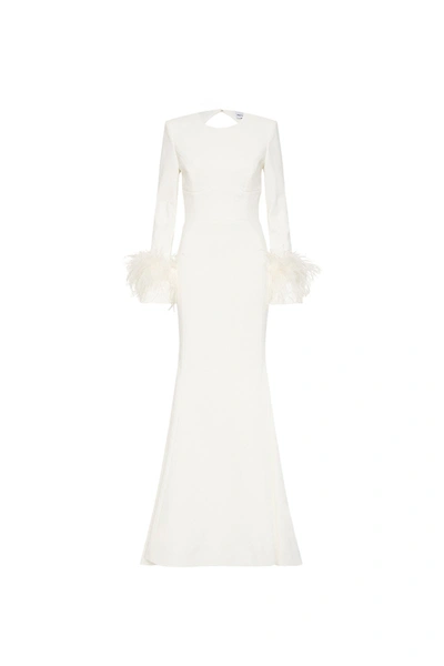 Shop Rebecca Vallance Plume Long Sleeve Gown