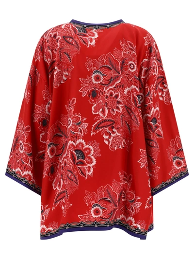 Shop Etro Silk Jacket With Floral Print