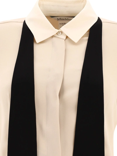 Shop Max Mara "globo" Masculine Style Silk Shirt