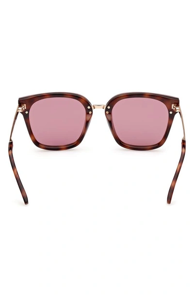 Shop Tom Ford Philippa 68mm Gradient Square Sunglasses In Dark Havana / Violet