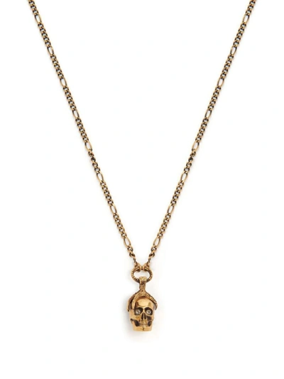 Shop Alexander Mcqueen Victorian Skull Necklace In Silver