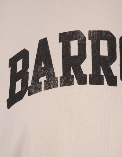 Shop Barrow Dove Crop T-shirt With "washed" Effect In Brown