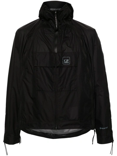 Shop C.p. Company Nylon Hooded Jacket In Black