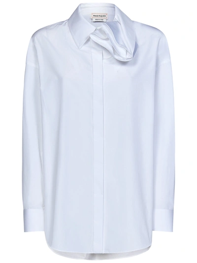 Shop Alexander Mcqueen Orchid Shirt In Bianco