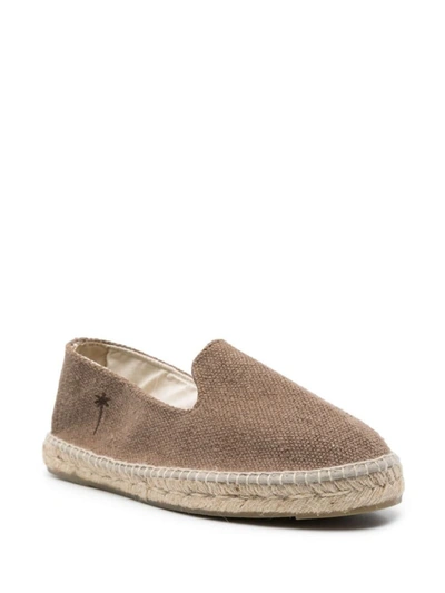 Manebi Logo-embroidered Canvas Espadrilles In Dove Grey