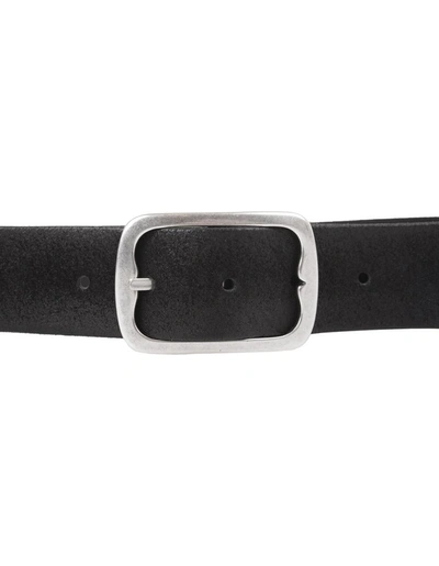 Shop Orciani Reversible Hunting Double Belt In Suede In Black