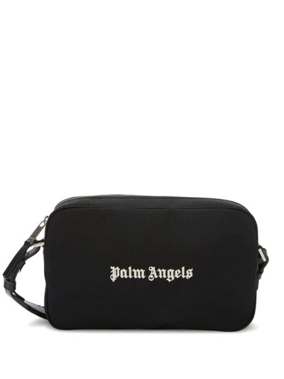Shop Palm Angels Logo Camera Bag In Black