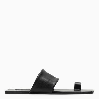 Shop Jil Sander | Black Leather Low Sandal