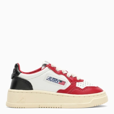 Shop Autry Medalist White/black/red Low Trainer