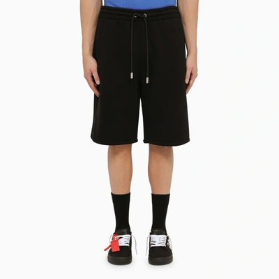 Shop Off-white ™ Black Cotton Bermuda Shorts With Logo