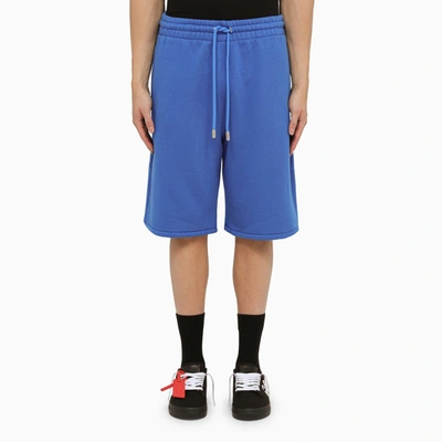 Shop Off-white ™ Nautical Blue Cotton Bermuda Shorts With Logo
