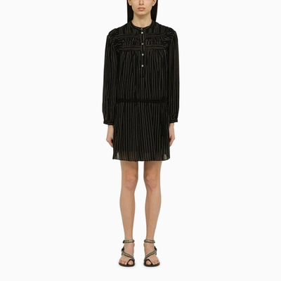 Shop Isabel Marant Étoile | Black Striped Cotton Chemisier Dress