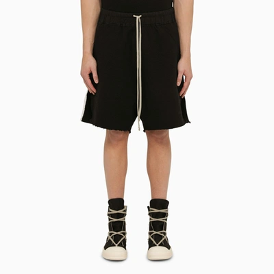 Shop Drkshdw Black Cotton-blend Bermuda Shorts