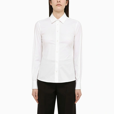 Shop Dolce & Gabbana Dolce&gabbana White Stretch Tight Shirt