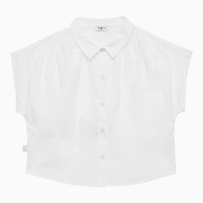 Shop Il Gufo White Stretch Poplin Shirt